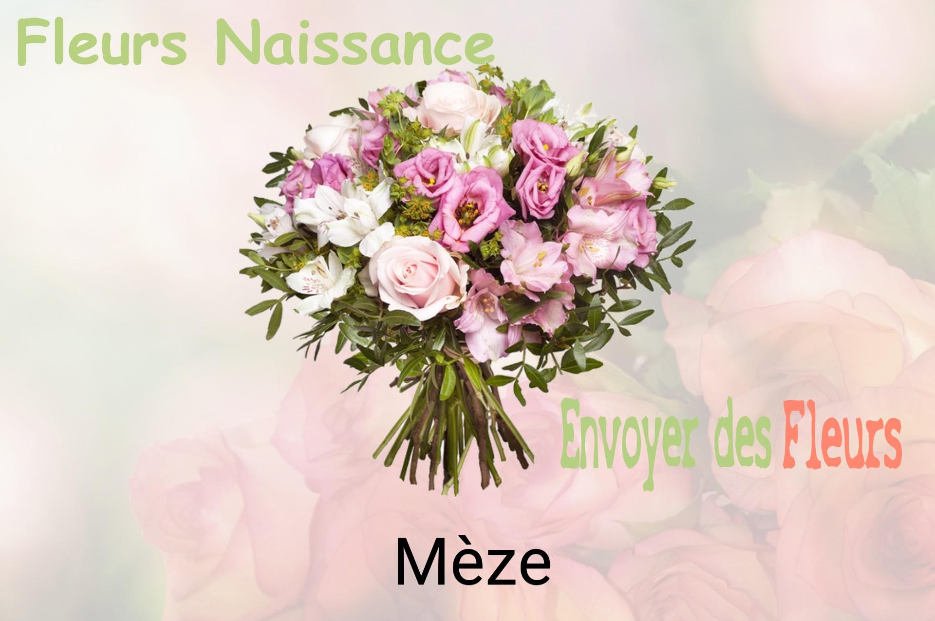 Bouquet de fleurs de naissance livré à Mèze